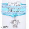 Leather Wrap Sea Turtle Rope Bracelet