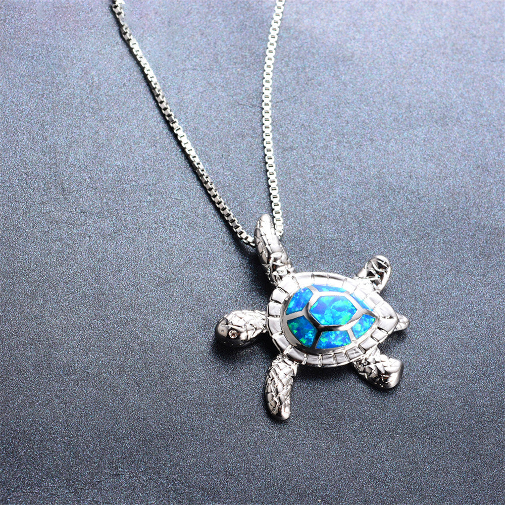Baby Sea Turtle Opal Necklace