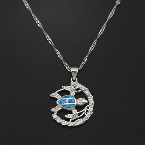 Free The Turtle Fire Opal Necklace