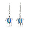 Turtle Aqua Opal Earrings